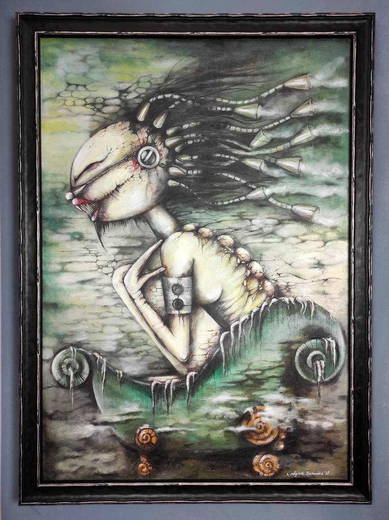 Original Surrealism Fantasy Painting by Małgorzata Bańkowska