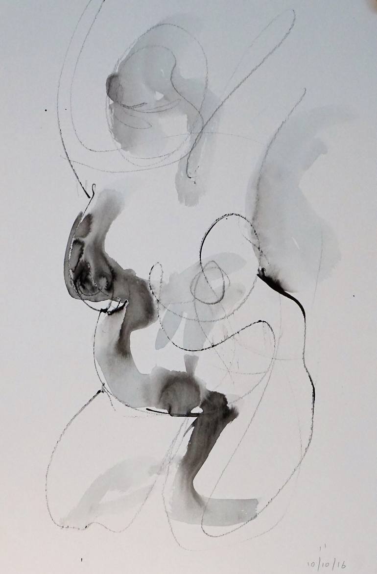 Original Modern Nude Drawing by Eric Saint Georges