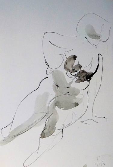 Original Figurative Nude Drawings by Eric Saint Georges
