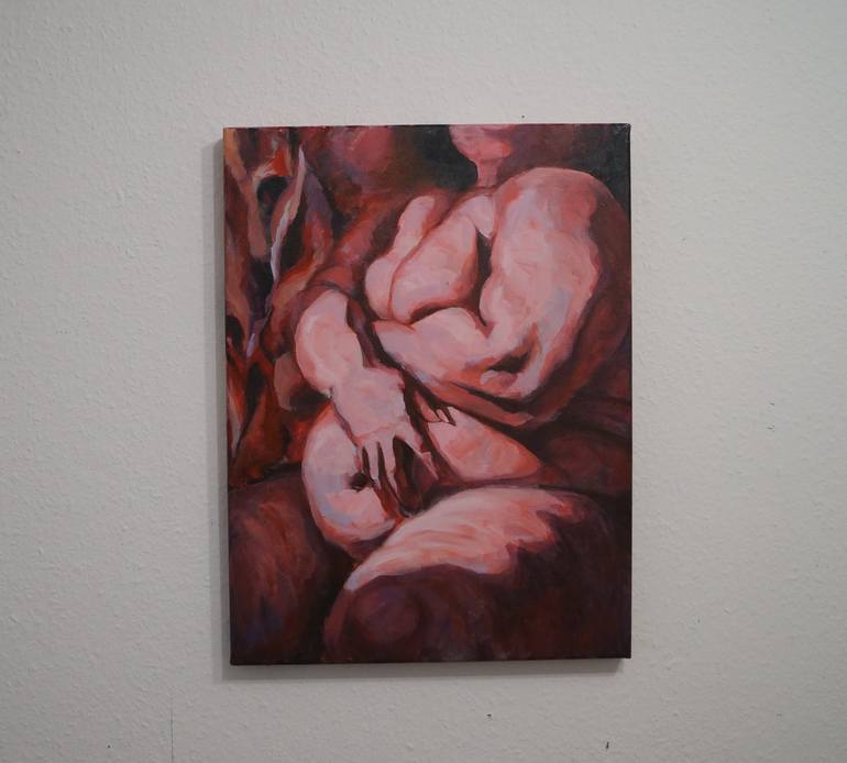 Original Figurative Nude Painting by Darin Ahmad