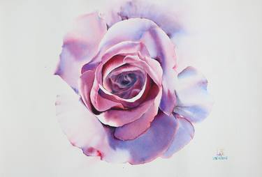 Watercolor without Drawing " Rose 05102015" thumb