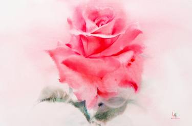 Watercolor without Drawing " Rose 05122016" thumb