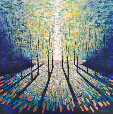 Original Impressionism Abstract Paintings by Amanda Horvath