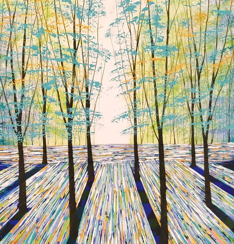 Original Impressionism Abstract Painting by Amanda Horvath