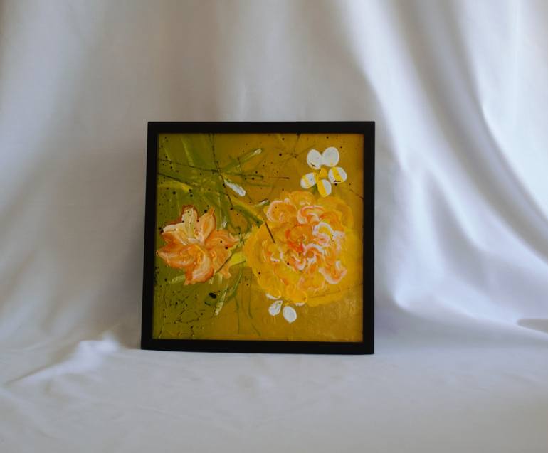 Original Fine Art Floral Painting by Hawra Harianawala