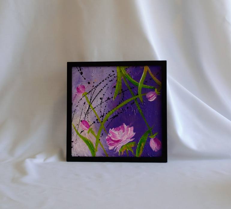 Original Fine Art Floral Painting by Hawra Harianawala