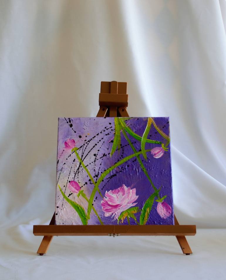 Original Fine Art Floral Painting by Hawra Harianawala