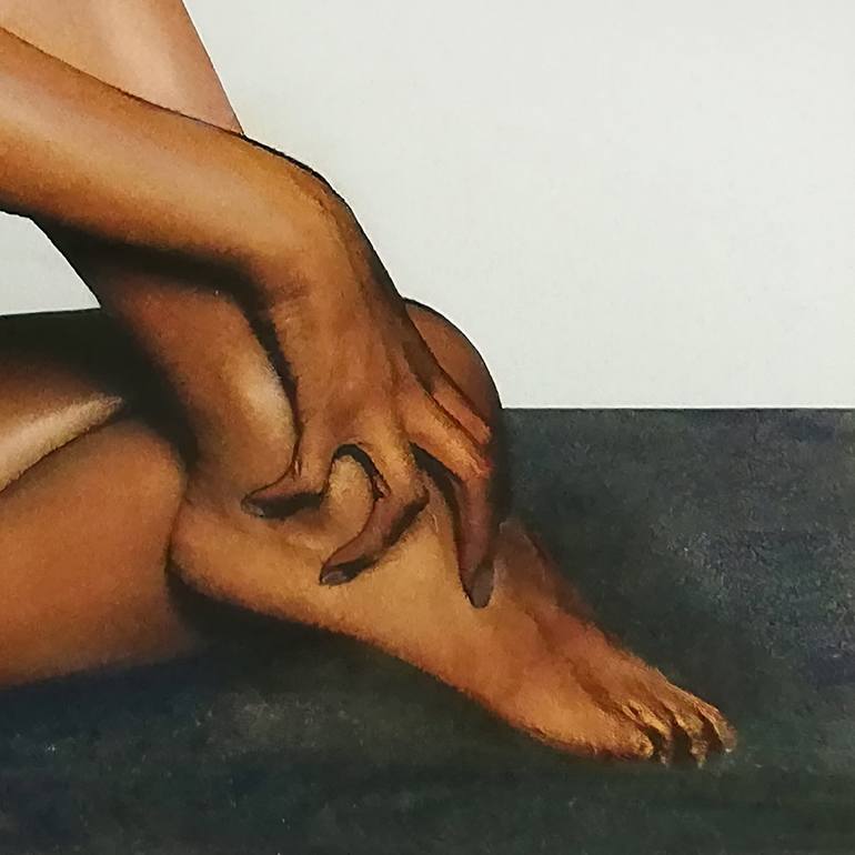 Original Portraiture Nude Painting by Daniel Moline de Saint-Yon