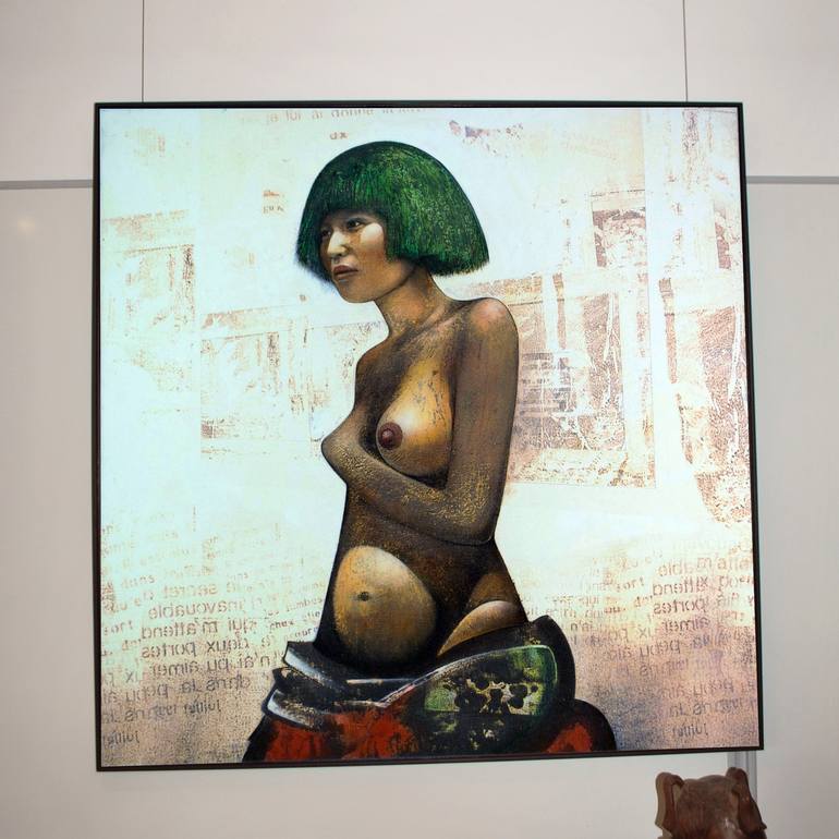Original Figurative Nude Painting by Daniel Moline de Saint-Yon