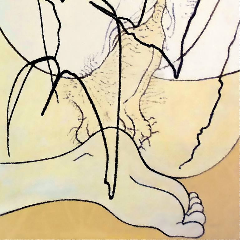 Original Figurative Erotic Painting by Daniel Moline de Saint-Yon