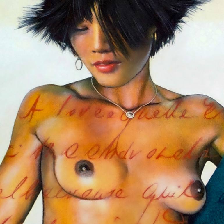 Original Fine Art Nude Painting by Daniel Moline de Saint-Yon