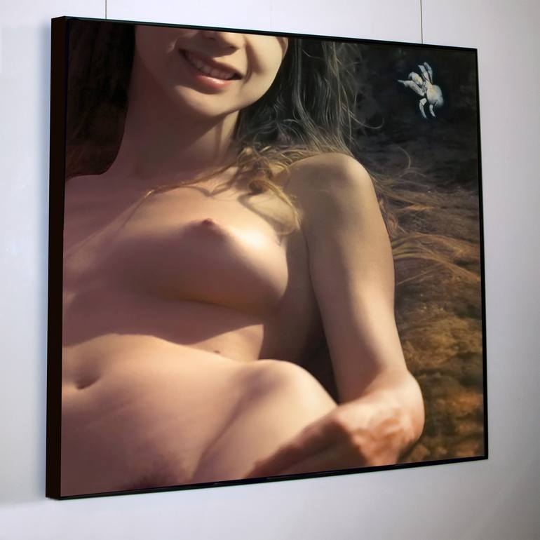 Original Expressionism Nude Painting by Daniel Moline de Saint-Yon