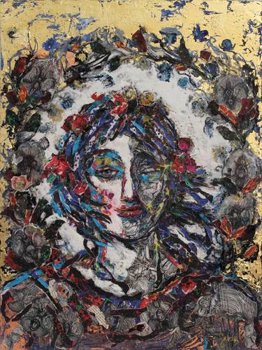 Original Abstract Expressionism Portrait Paintings by Gabrielle Dumont
