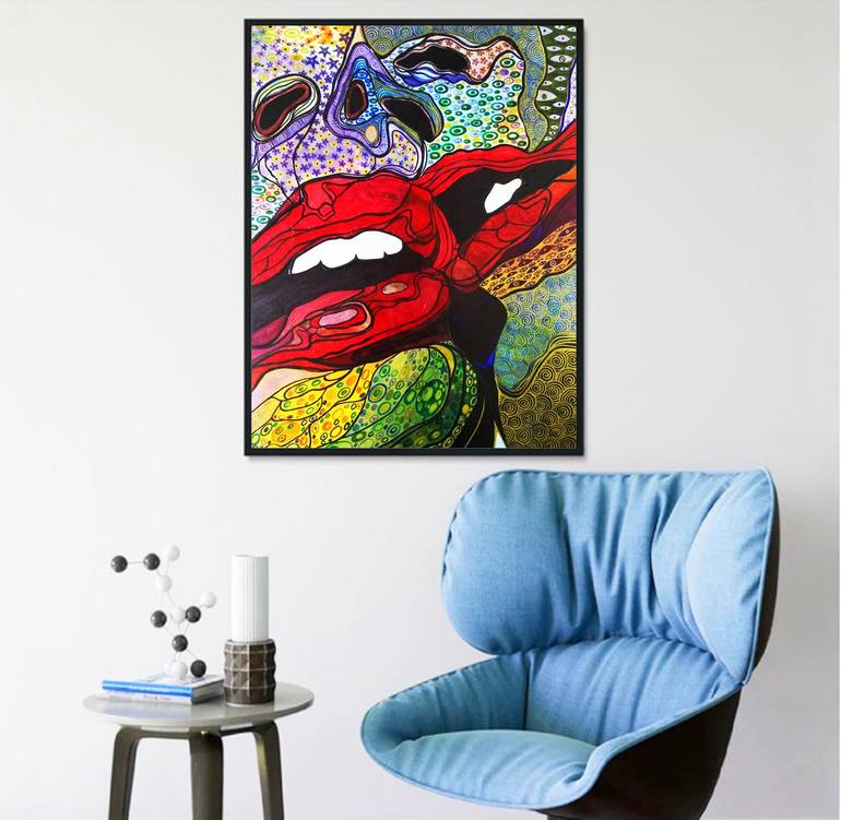 Original Abstract Love Painting by Irina Bast