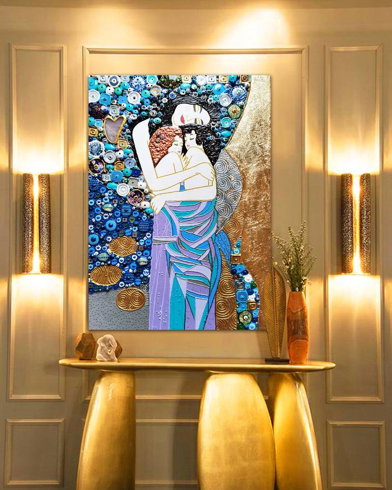 Original Art Deco Family Painting by Irina Bast