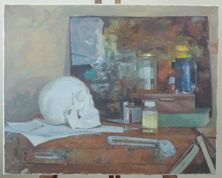 Original Classicism Still Life Painting by Radosveta Zhelyazkova