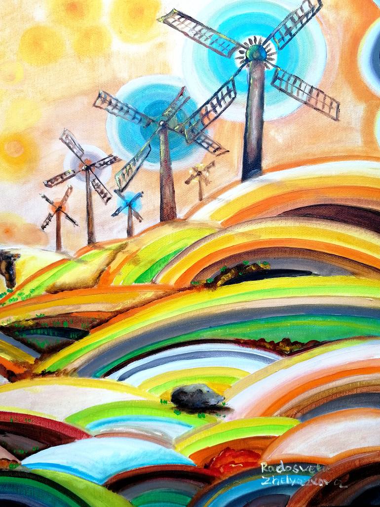 Original Abstract Children Painting by Radosveta Zhelyazkova