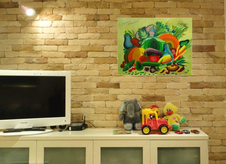 Original Folk Abstract Painting by Radosveta Zhelyazkova