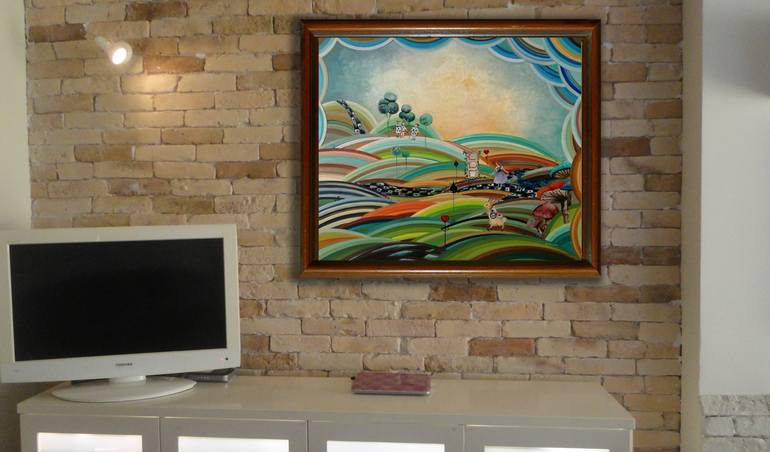 Original Minimalism Abstract Painting by Radosveta Zhelyazkova