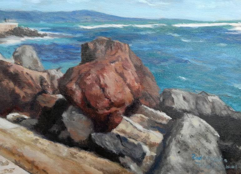 Original Impressionism Beach Painting by Radosveta Zhelyazkova