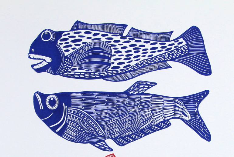 Original Illustration Animal Printmaking by Mariann Johansen-Ellis