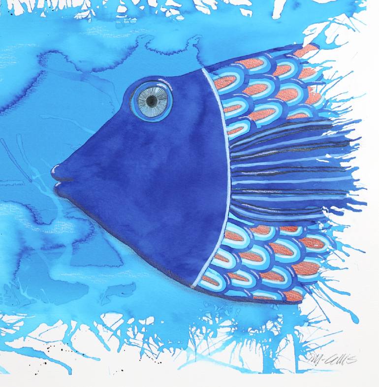 Original Fish Painting by Mariann Johansen-Ellis