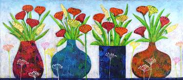 Original Fine Art Floral Paintings by Mariann Johansen-Ellis