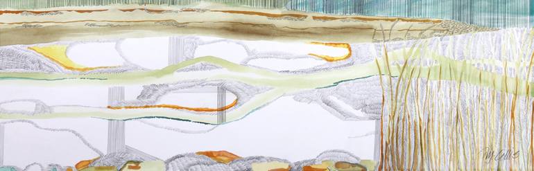 Original Contemporary Landscape Drawing by Mariann Johansen-Ellis