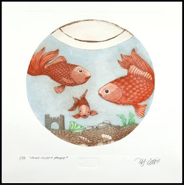 Original Figurative Fish Printmaking by Mariann Johansen-Ellis