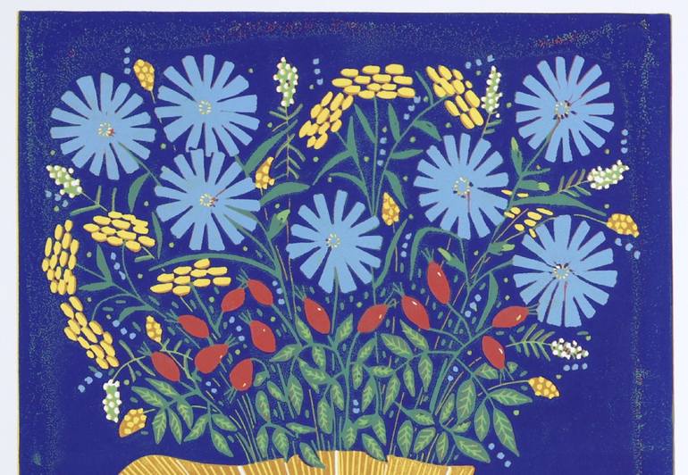 Original Floral Printmaking by Mariann Johansen-Ellis