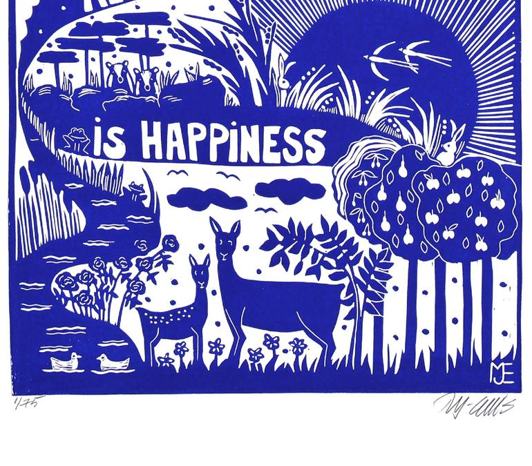 Original Illustration Nature Printmaking by Mariann Johansen-Ellis