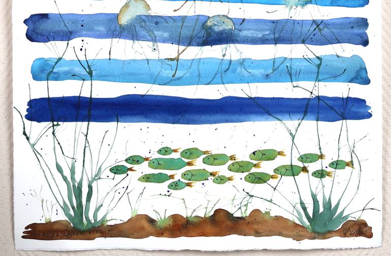 Original Contemporary Seascape Painting by Mariann Johansen-Ellis