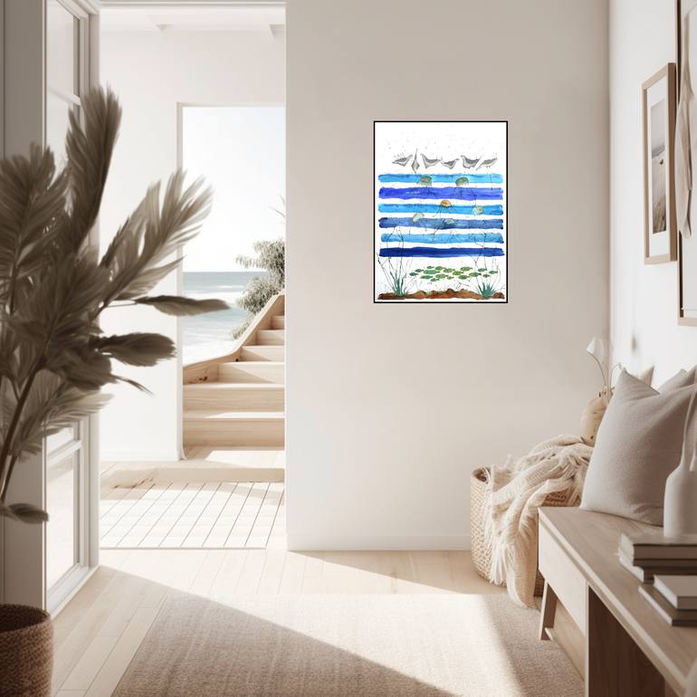 Original Contemporary Seascape Painting by Mariann Johansen-Ellis