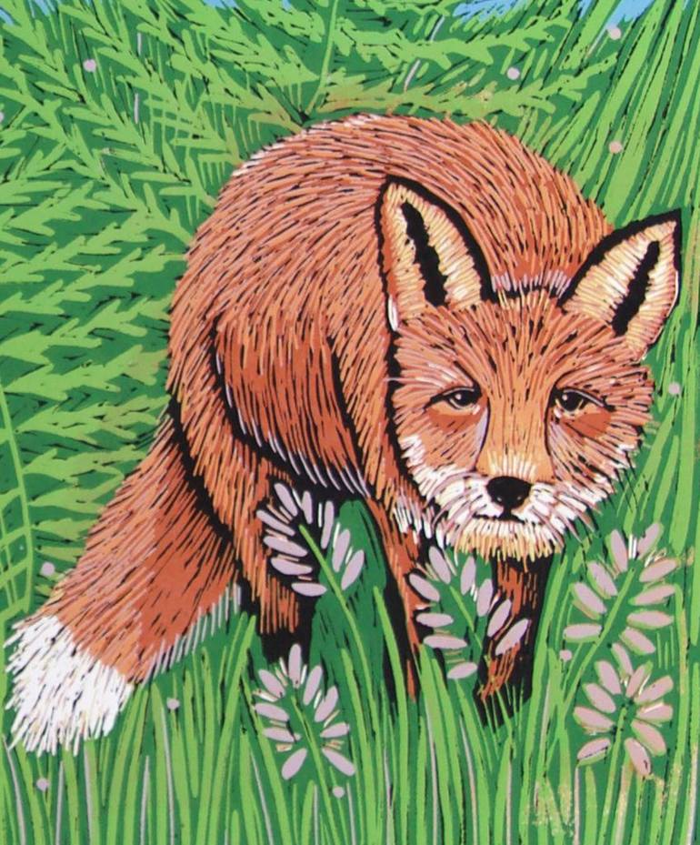 Original Illustration Animal Printmaking by Mariann Johansen-Ellis