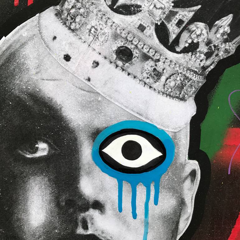 Original Expressionism Pop Culture/Celebrity Mixed Media by Hizze Fletcher-King
