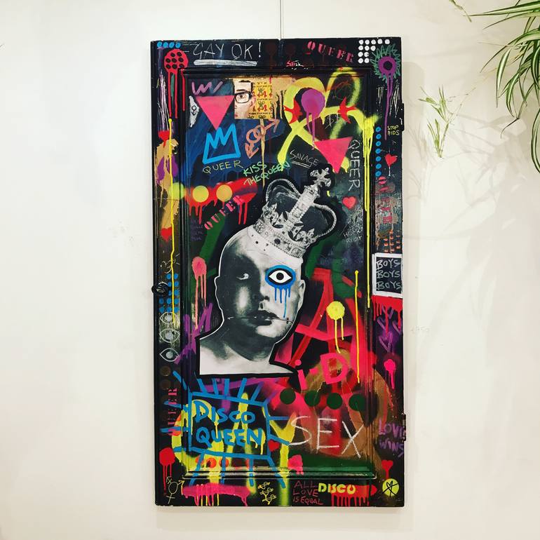 Original Expressionism Pop Culture/Celebrity Mixed Media by Hizze Fletcher-King