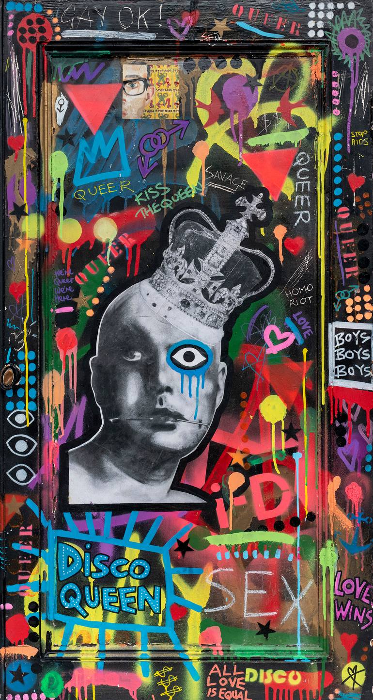 Original Expressionism Pop Culture/Celebrity Mixed Media by Hizze Fletcher-King