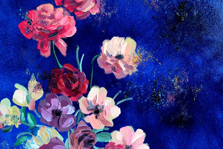 Original Fine Art Floral Painting by Anastasia Flores