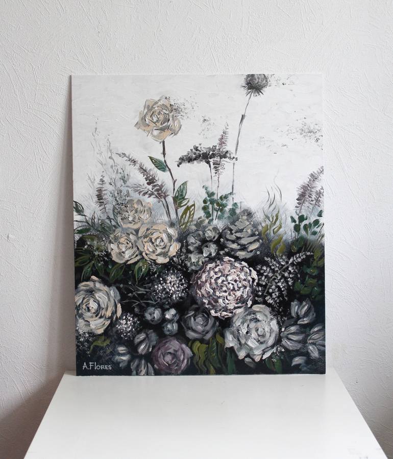 Original Realism Floral Painting by Anastasia Flores