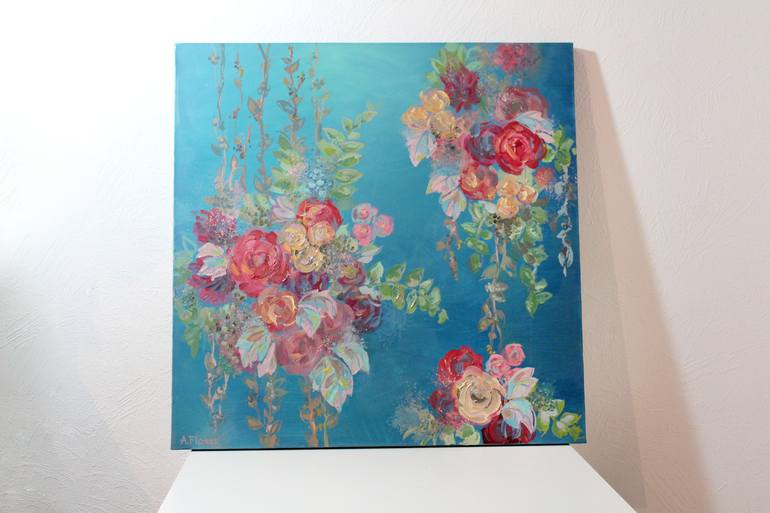 Original Impressionism Floral Painting by Anastasia Flores