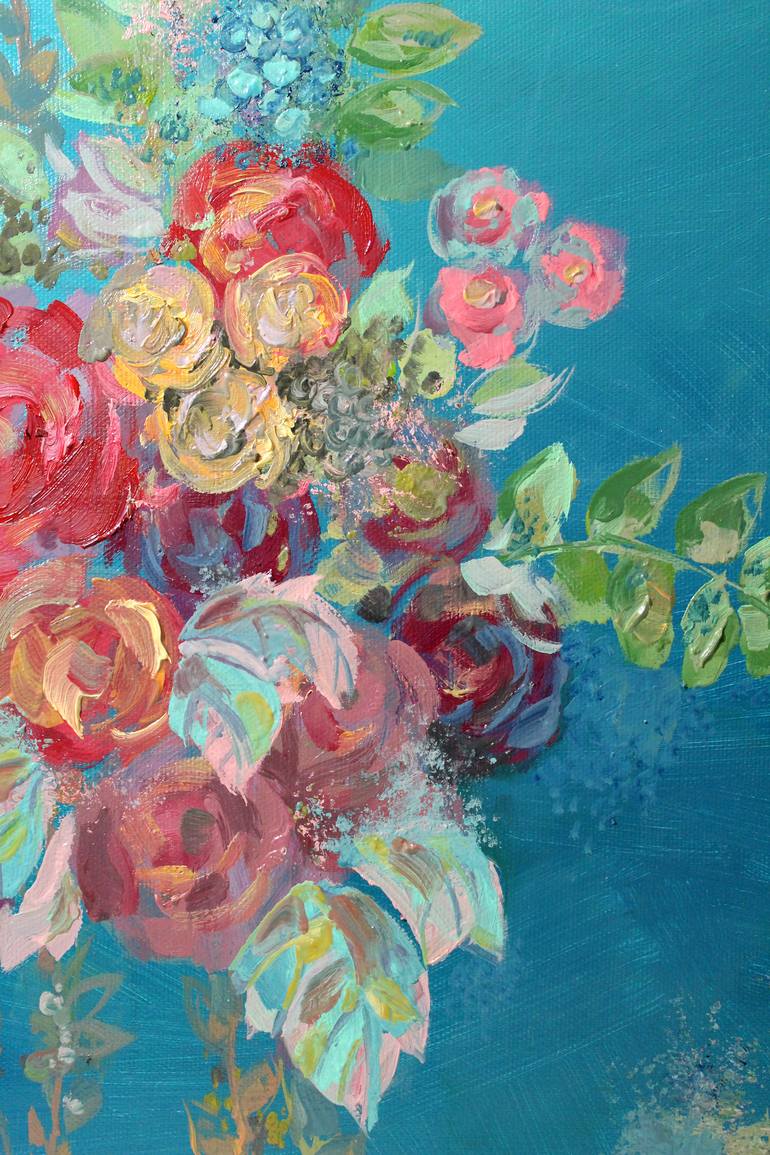 Original Impressionism Floral Painting by Anastasia Flores