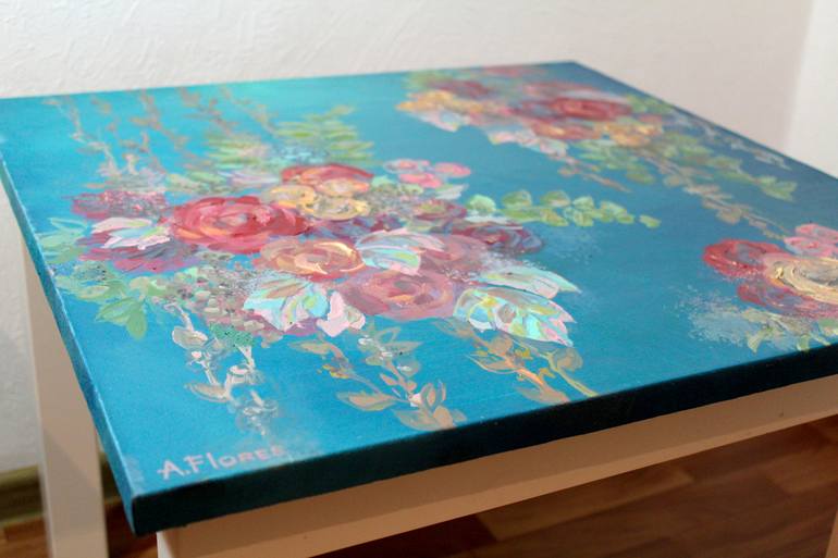 Original Impressionism Floral Painting by Anastasia Flores