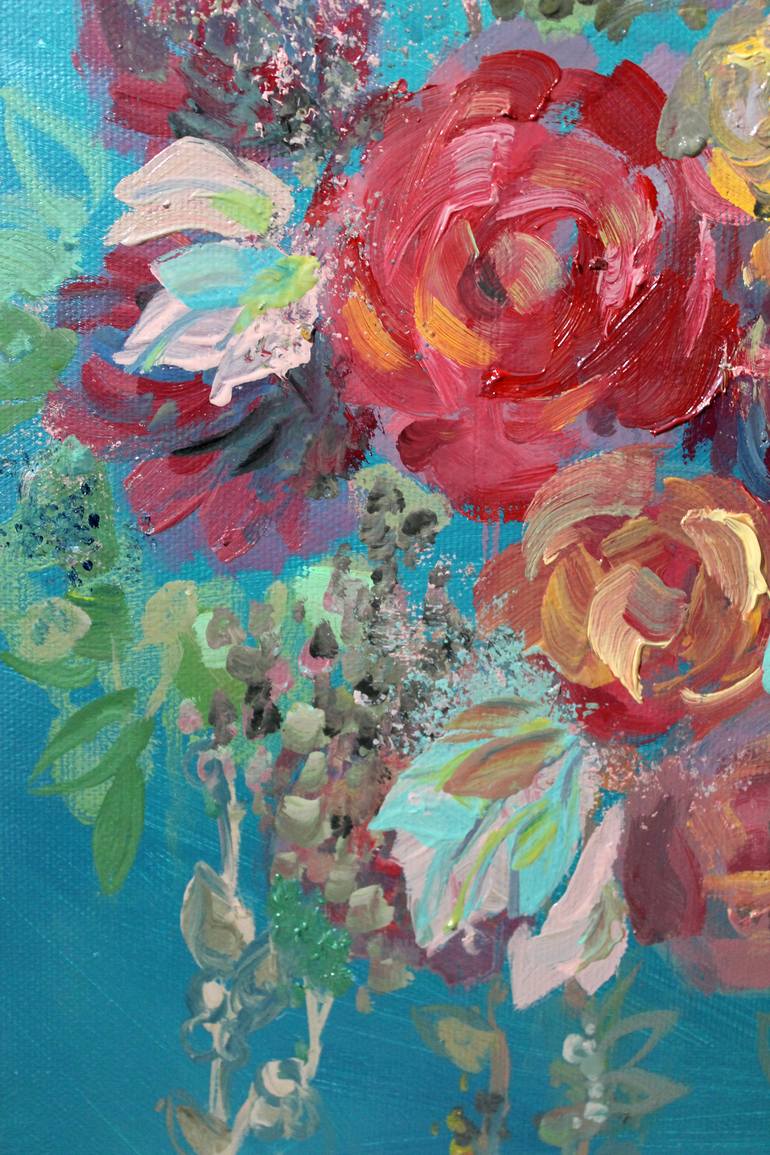 Original Impressionism Floral Painting by Anastasia Flores