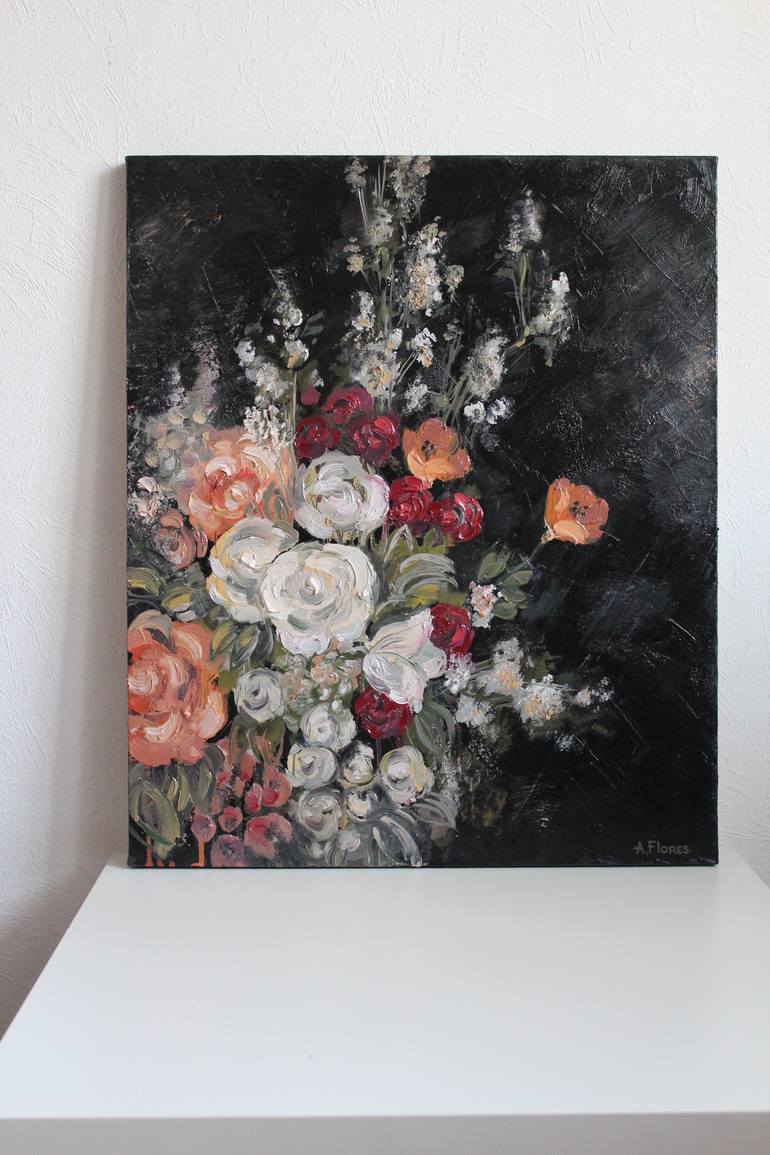 Original Impressionism Floral Painting by Anastasia Flores