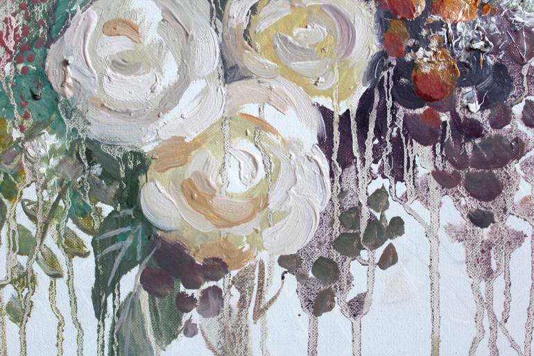 Original Fine Art Floral Painting by Anastasia Flores