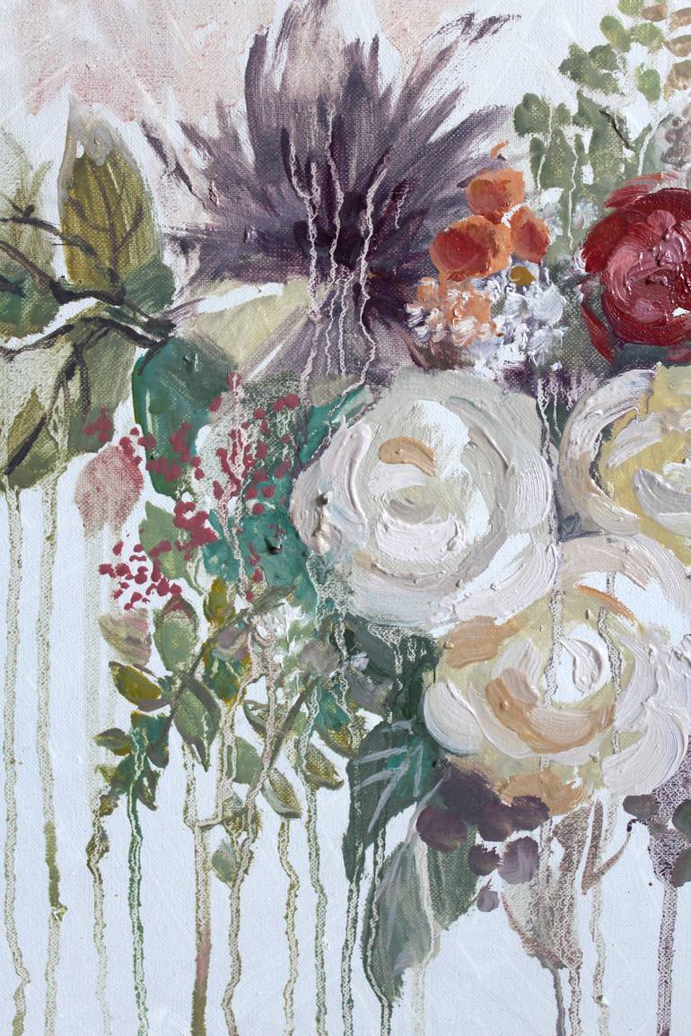 Original Fine Art Floral Painting by Anastasia Flores