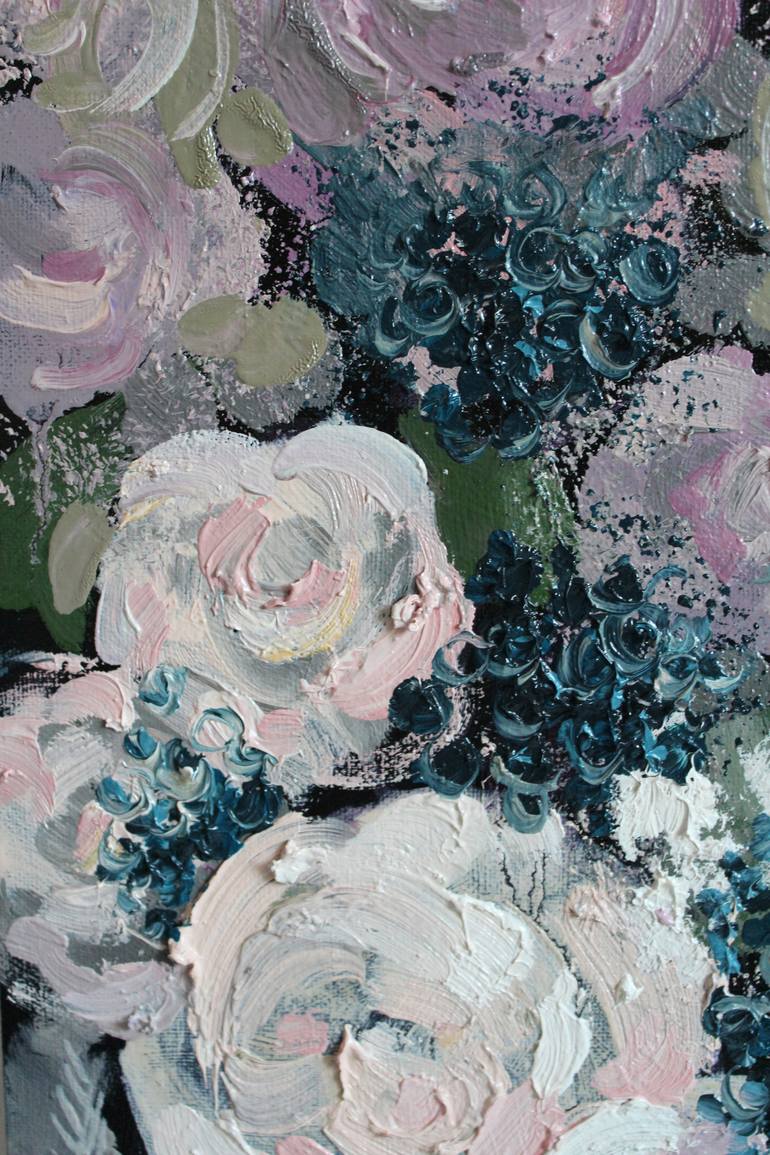 Original Fine Art Floral Painting by Anastasia Flores