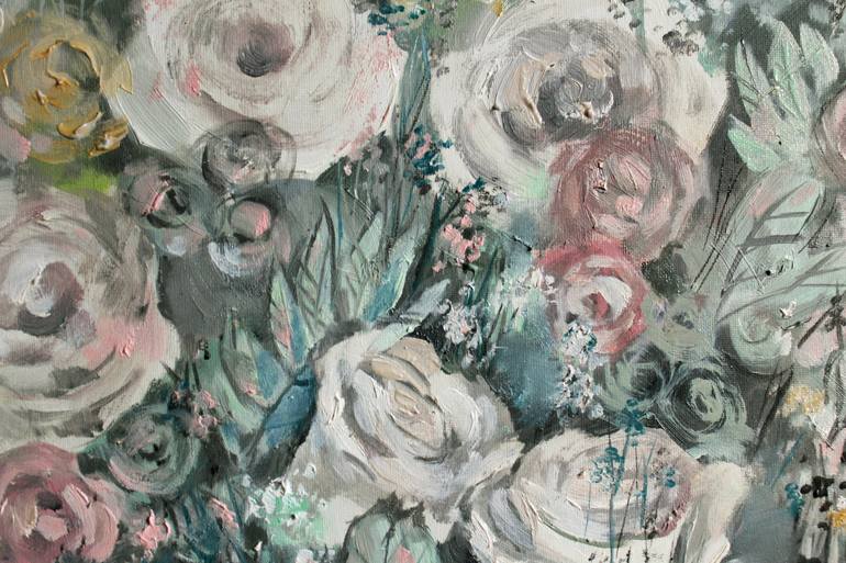 Original Folk Floral Painting by Anastasia Flores