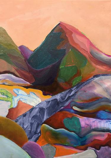 Original Abstract Landscape Paintings by Jen Chau