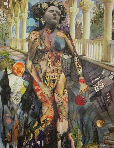 Original Figurative Women Collage by Denise Adler